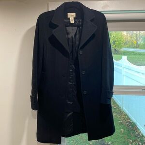 Women’s LL Bean Long Lambswool Peacoat